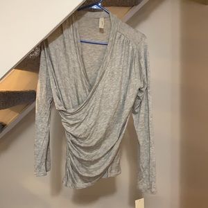 Loveappella Long Sleeve Wrap Shirt